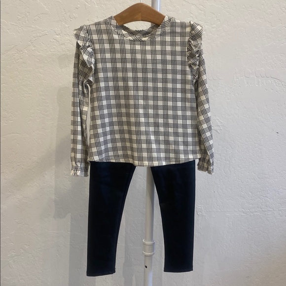 Splendid Felicity plaid & faux Leather leggings set